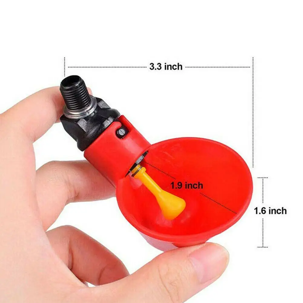 

1Pcs Plastic Automatic Cups Chicken Waterer Thick Drinker For Poultry And Pigeons Easy Installation Animal Supplies