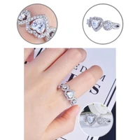 women ring unique eye catching romantic elegant hollow love lady ring for daily wear finger ring circlet