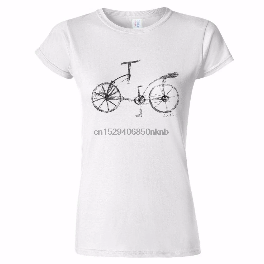 Женская футболка с изображением велосипеда да Винчи Леонардо художник
