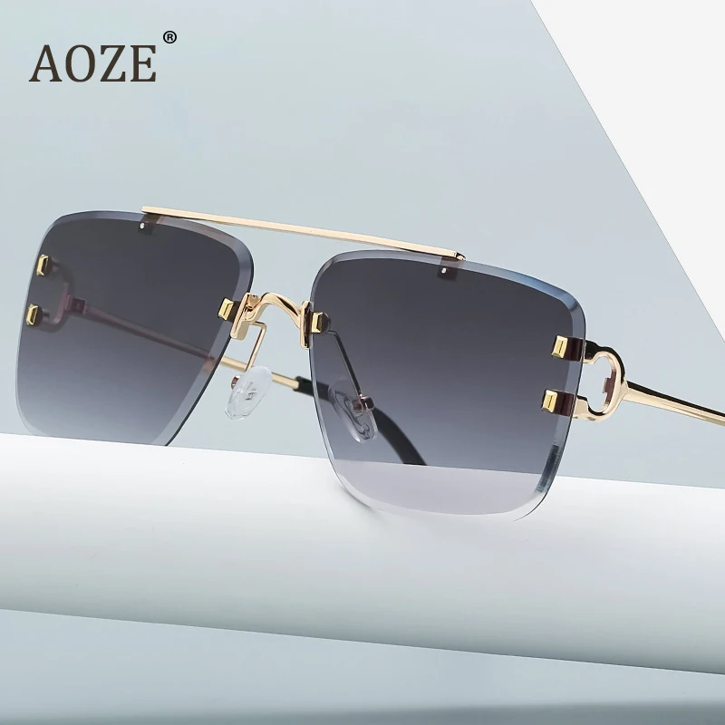 

Mode KÃ¼hlen Einzigartige Randlose Stil Spikes Nieten Sonnenbrille Vintage Frauen MÃ¤nner Marke Design Sonnenbrille Oculos De Sol