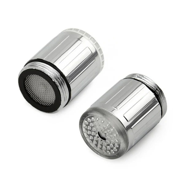 

New Creative Romantic LED Light Colorful Changing Water Faucet Glow Nozzle Shower Head Kitchen Tap Filter No Battery Supply