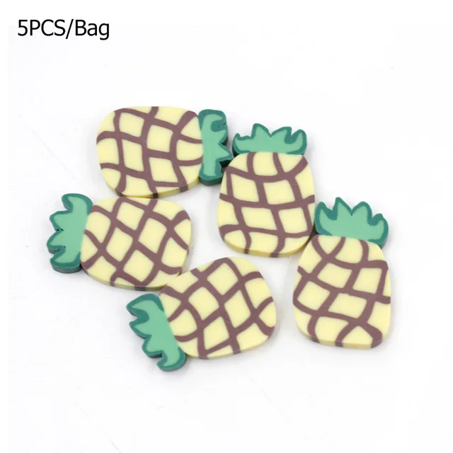 5PCS Pineapple Fimo кусочки фруктов мягкая керамика для слайма поставки DIY ногтей мобильный пушистые клейкие аксессуары для полимерной глины клей Декор Игрушки - Цвет: 5PCS Pineapple