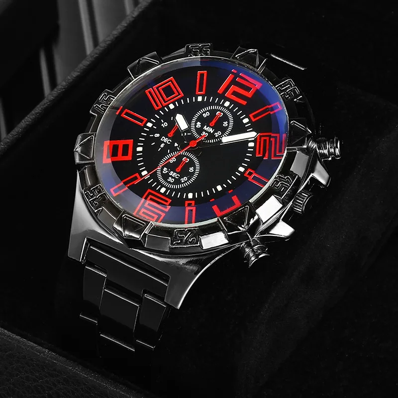 

Мужские кварцевые часы ведущей марки 2020, роскошные светящиеся спортивные часы из нержавеющей стали, стеклянные мужские часы, мужские часы