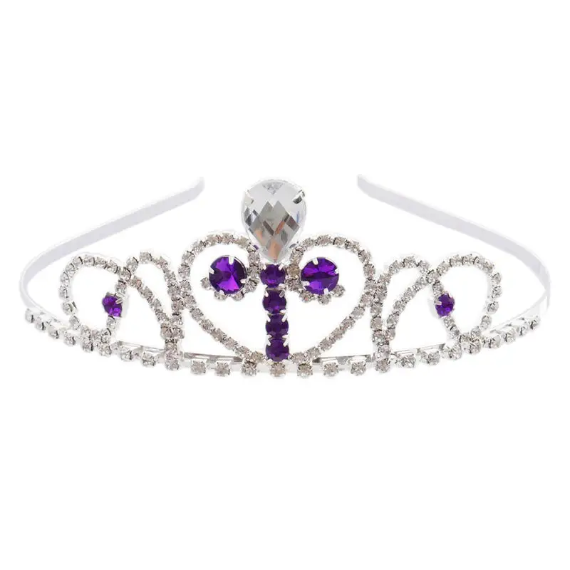 

New Crown Tiara Princess Headband Stylish Rhinestone with Pin for Wedding