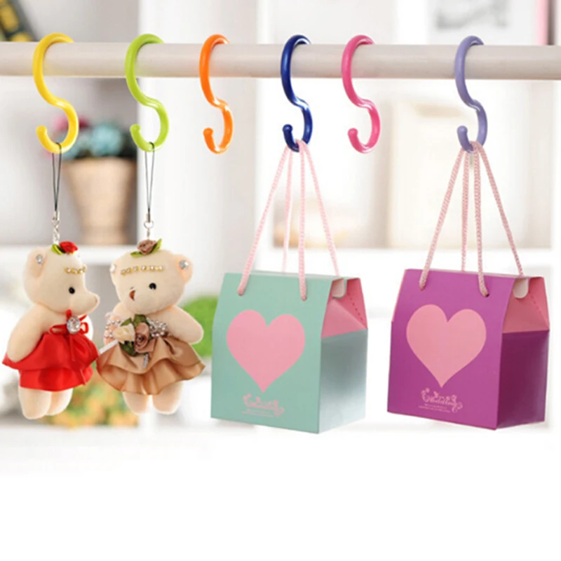 6 шт. многофункциональные пластиковые Кухонные крючки S образной формы|Крючки для