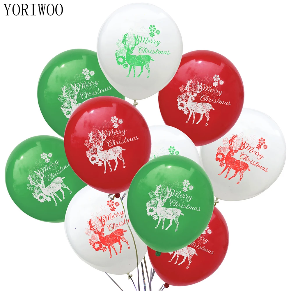 Йориу 10 шт рождественские воздушные шары с оленем Воздушный латексный шар для