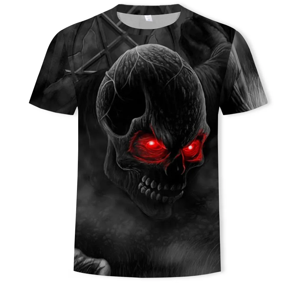

Skull 3D Print Men T Shirt Mens Clothing Harajuku New Arrival 2020 Oversized Anime Shirt Casual O-Neck Hip Hop Tops T Shirts