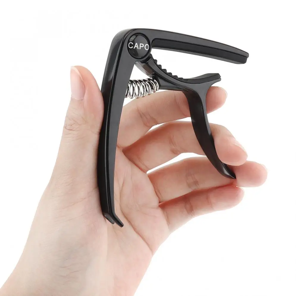 Гитара Capo из алюминиевого сплава Металлическая черная гитара с контактным