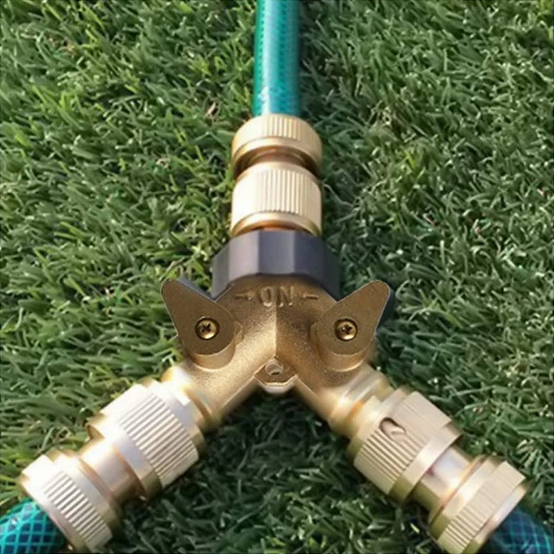 

Brass Manifold 3/4" Tap Splitter Brass Manifold Double-Way Y Water Separator P82C