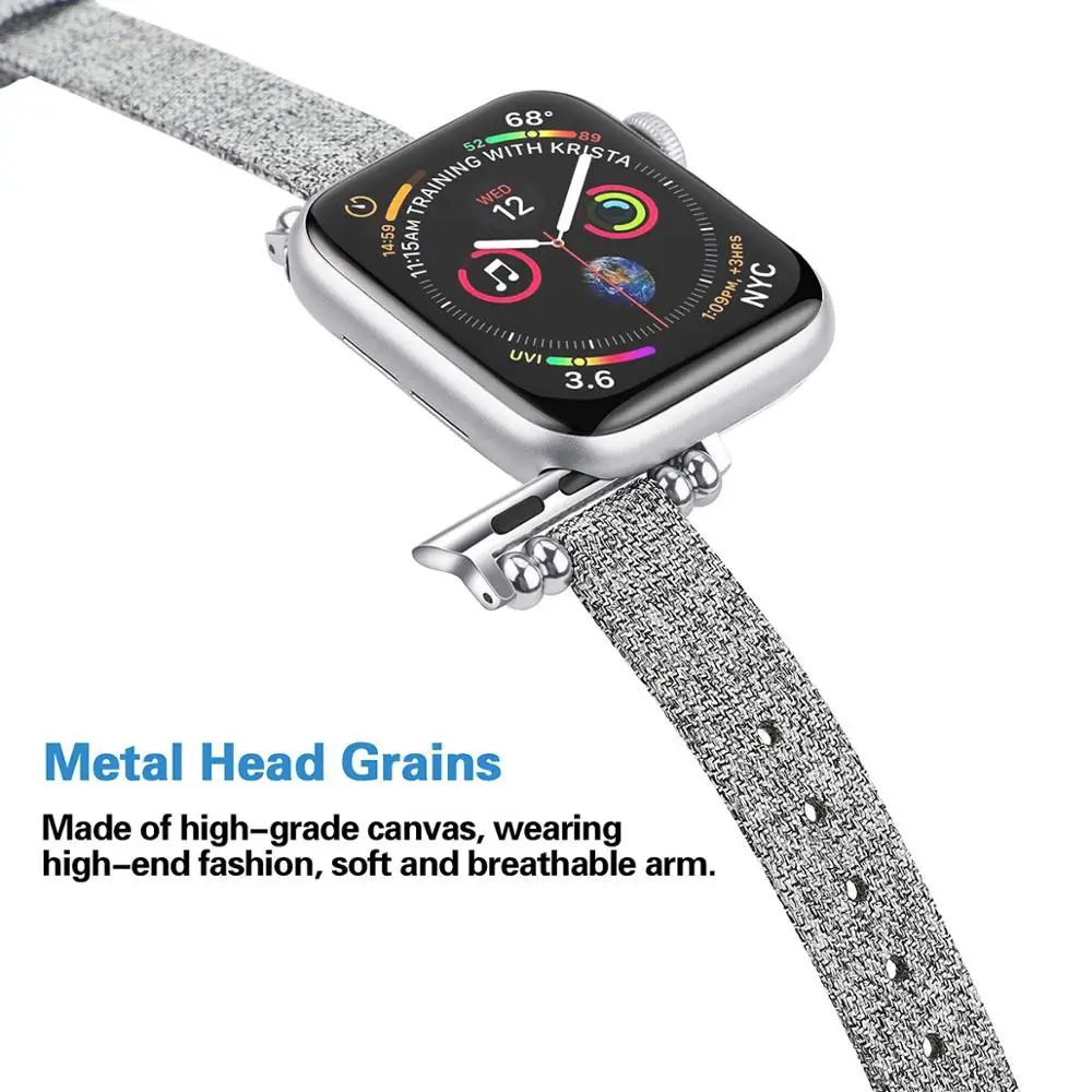 Женский тканый нейлоновый ремешок для часов Apple Watch 38 мм 40 42 44 браслет iWatch Series 5 4 3 2