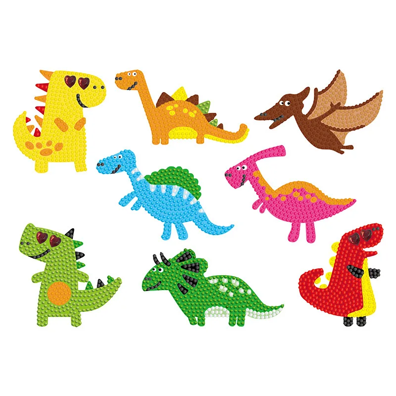 

Dinosaur Diamond Paintings Stickers For Kids Educationial Toys Paint By Numbers For Adults Phone Cases Sticker Gift Home Decocar