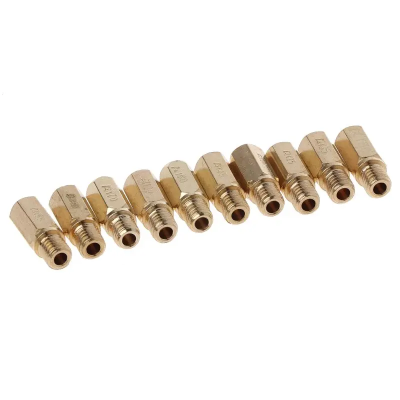 

10pcs Main Jet For PWK OKO CVK Mikuni KOSO Motorcycle Carburetor Vice Injectors Nozzle Size 120-170 57BA