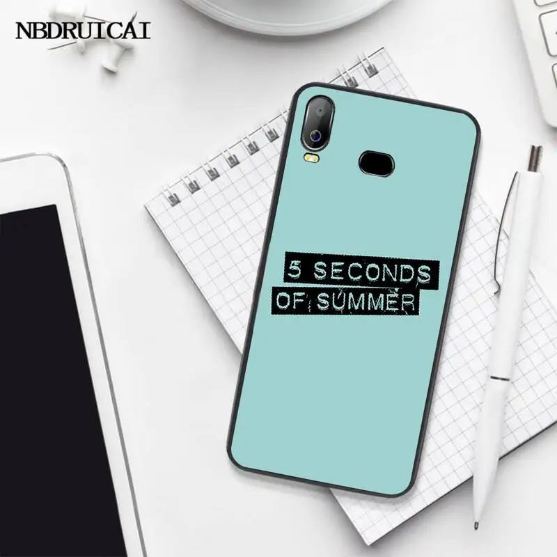 PENGHUWAN 5SOS 5 секунд лета ТПУ черный чехол для телефона Корпус Samsung A10 A20 A30 A40 A50 A70 A71 A51 A6