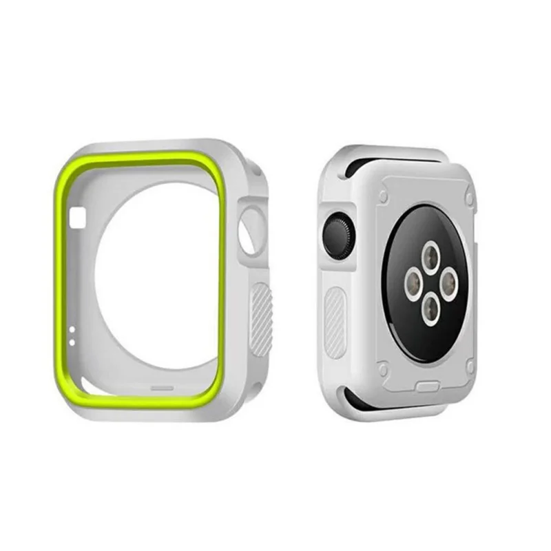 Полный Защитный Мягкий силиконовый чехол для Apple Watch чехлы i-Watch серии 1 и 2 3 42 мм 38