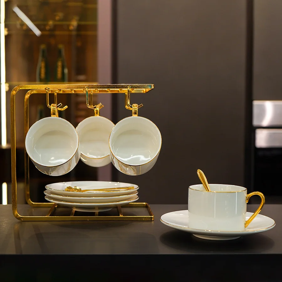 Изысканная кофейная чашка в европейском стиле индивидуальное позолоченное