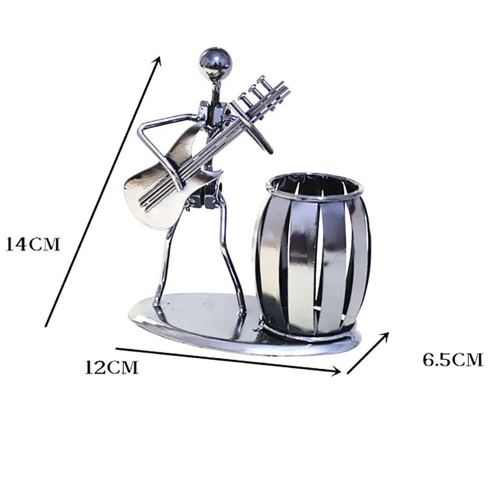 Металлическая гитара бас скрипка рокер подставка для ручек и карандашей