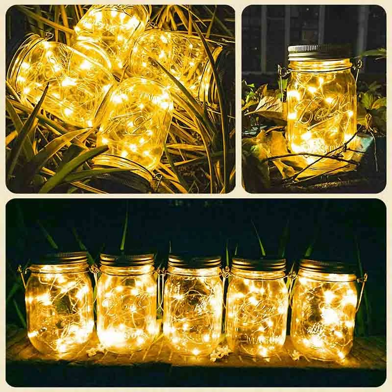 Солнечное освещение Mason Jar 8 шт. в упаковке 20 светодиодный водонепроницаемый феи