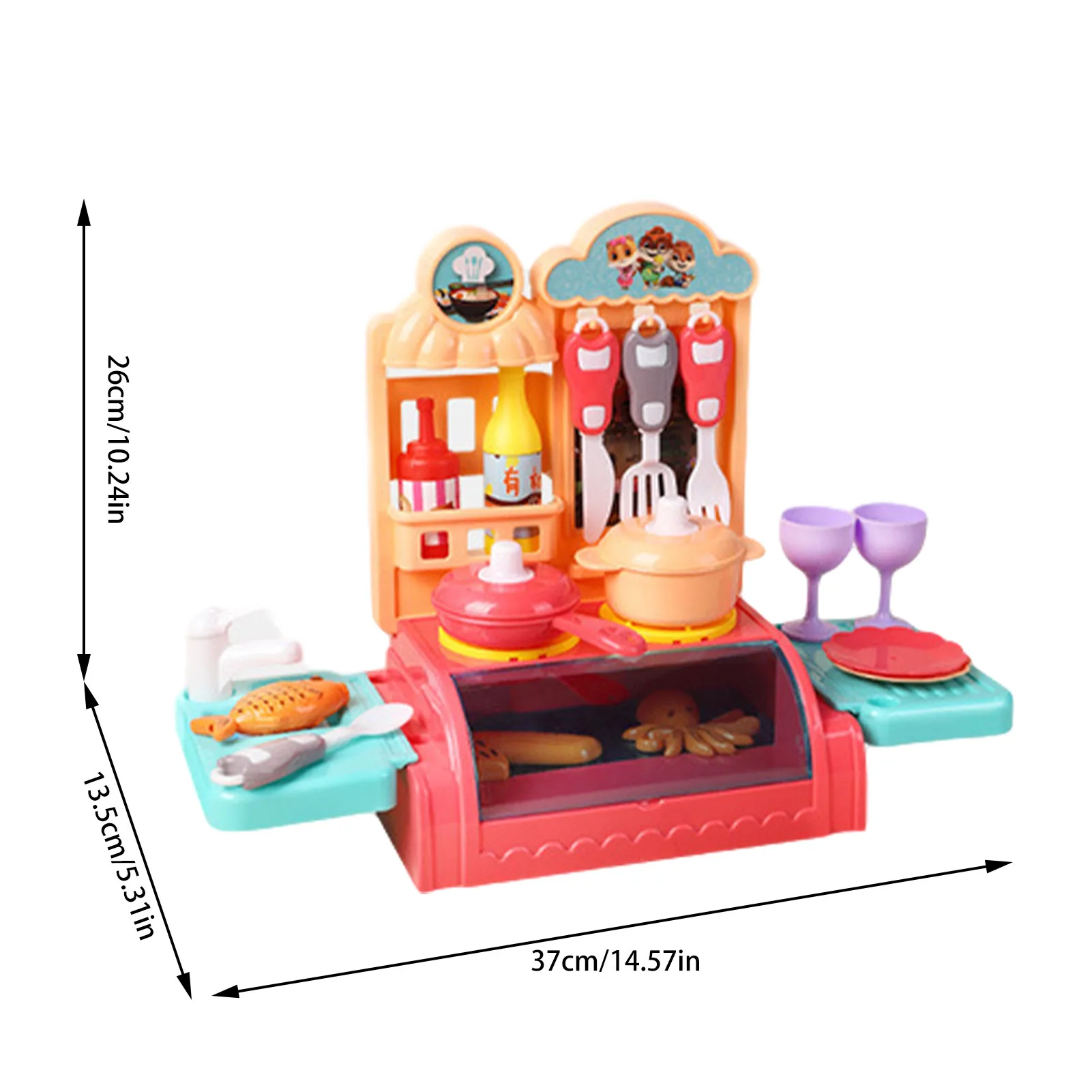 

Girl Play House Mini Kitchen Set Indoor Parent-child Cooking Educational Pretend Miniature Tableware Toys For Children