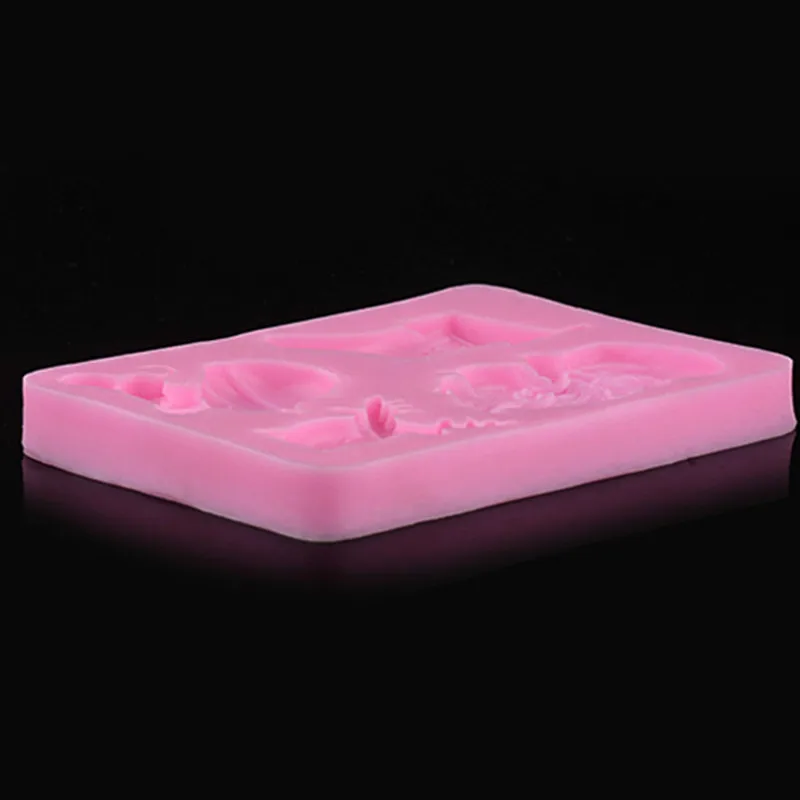 Рождественский Снеговик носок олень силиконовая форма Санта Клаус украшения