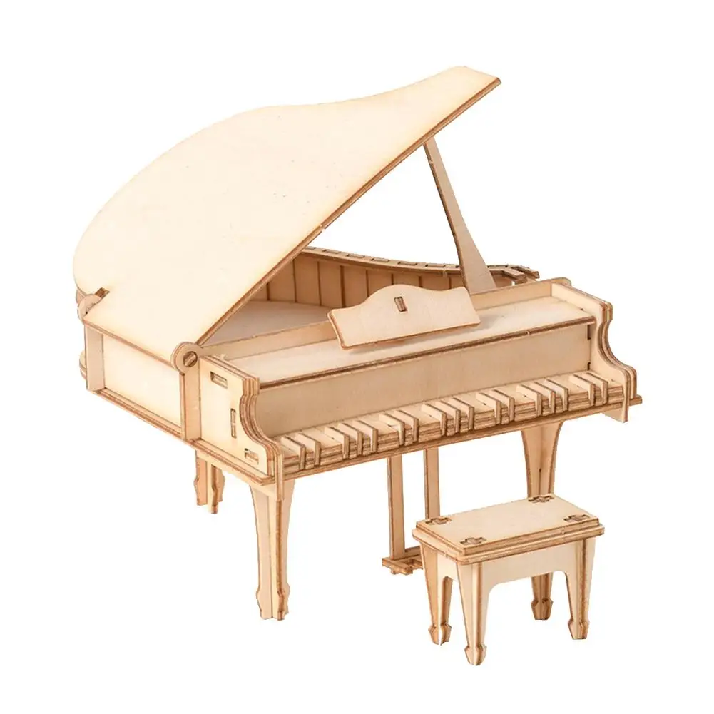 Piano Наборы моделей для лазерной резки, корабельная игрушка, 3D деревянная головоломка, сделай сам, игрушки, животные, сборка, ремесло, украшение стола, игрушка для детей, детей, взрослых - Цвет: Piano