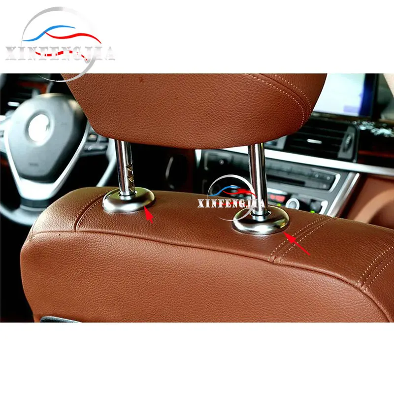 Для BMW 1 2 3 4 серии 3GT F34 F30 F33 F36 6x хромированный ABS чехол для подголовника сиденья