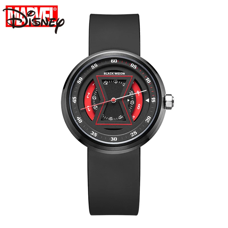 

Повседневные кварцевые наручные часы Disney с официальным капитаном Marvel, 3D стерео циферблат, 100 м, спортивные часы Waterprooof, новинка 2020, женские ча...