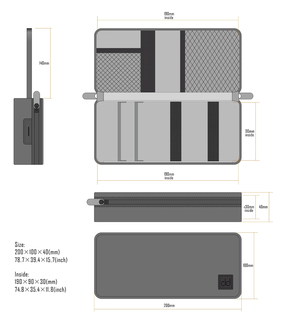 DD C- портативный многоцелевой сумочка коробка для FIIO M11/FH7/BTR3/F9 PRO SHANLING UP2/M5S/MWS HIFI музыкальный плеер наушники
