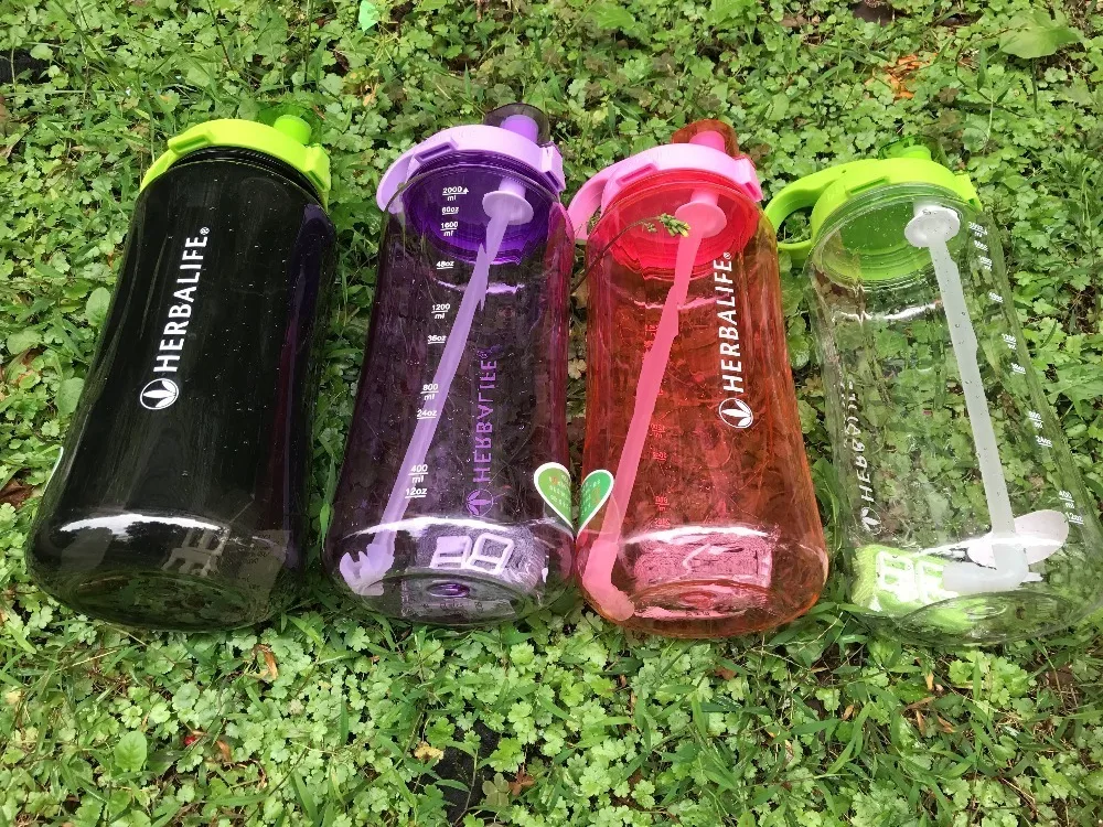 1000 мл/2000 мл 7 цветов Herbalife питание 24 часа посуда для напитков протеиновый шейкер Кемпинг Пешие Прогулки соломенная бутылка для воды космическая бутылка