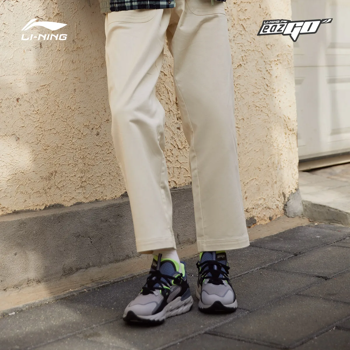 Lining Running shoes men's 2021 new autumn and winter men's shoes eazgo shoes shock absorption men's light running shoes