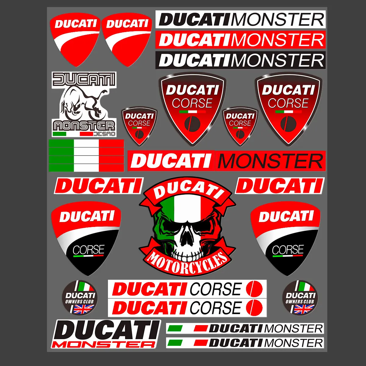 Reflective Motorcycle Stickers For DUCATI Logo Decals Waterproof Accessories | Автомобили и мотоциклы