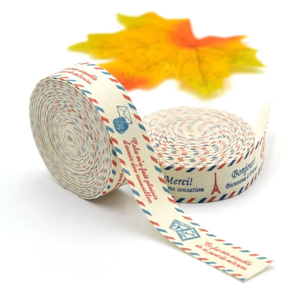 5 м бежевые хлопковые Ленточные этикетки подарочная упаковка для рукоделия