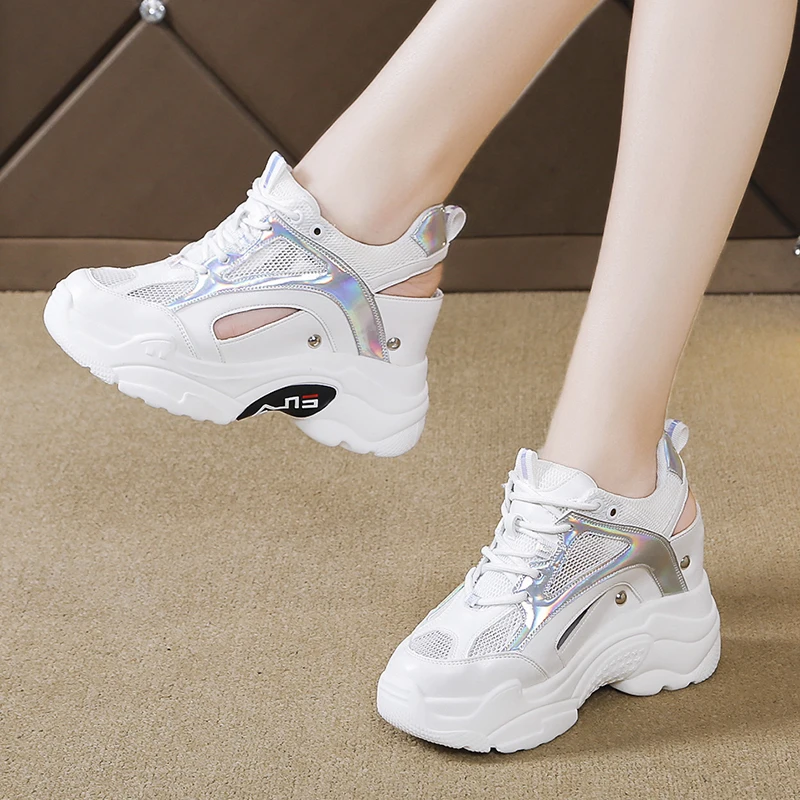 

Sport Sneakers Women Fashion Breathable Thick Sole Ladies Trainers Platform Vulcanized Shoes Women Chunky Sneakers Basket