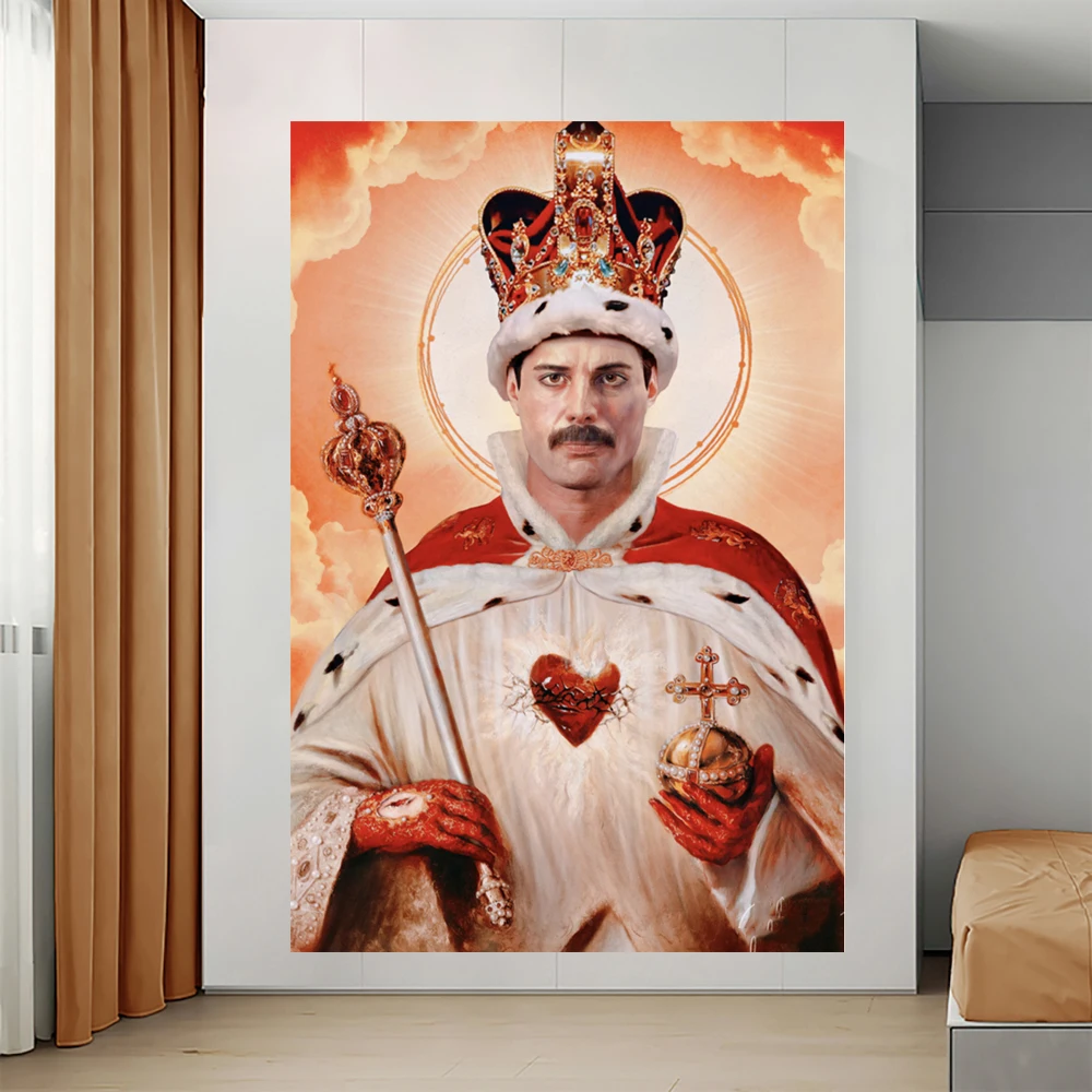 

Full Diamond painting Queen Band Music Vintage Rock Freddie Mercury Scepter cross Diamond Embroidery Picture Of Rhinestones
