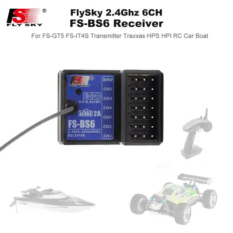 Приемник FlySky FS-BS6 2,4 ГГц 6CH AFHDS2 для передатчика FlySky FS-GT5 FS-IT4S