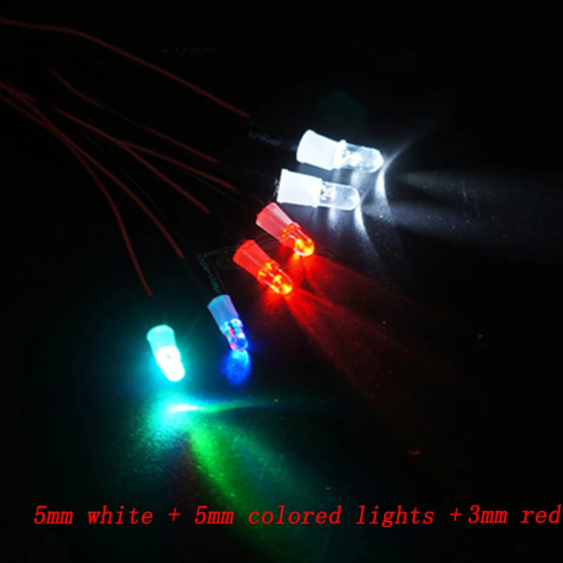 1set RC Model Cars Light Headlamps 5mm 3mm 8mm LED s 6V Power Supply Headlights w/ Cup for 1/10 1/8 DIY | Игрушки и хобби