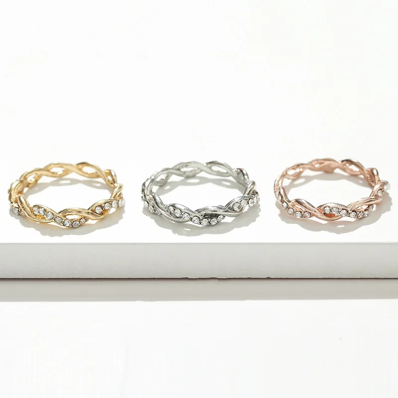 Распродажа розовое Золотое кольцо классическое обручальное с кубическим