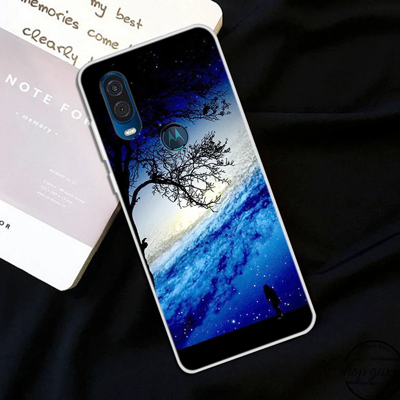 Силиконовый чехол для Motorola MOTO G8 Plus мягкий накладка с художественным принтом G Pro One