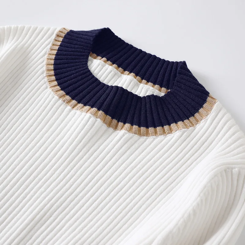 

OL Style Knitted Pullovers Women Sweaters 2021 New Autumn Long Sleeve Fashion Pullover Jumpers Pull Femme Woman Knit Tops