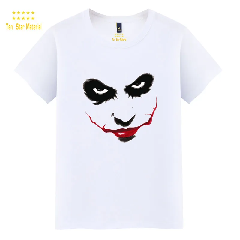 Размера плюс одежда для женская летняя обувь Топ белая футболка в стиле Джокер