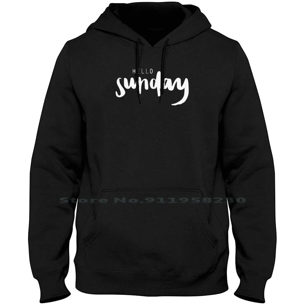 

Толстовка с капюшоном Hello Sunday для мужчин и женщин, пуловер, свитер большого размера 6XL, хлопковый, смешной, музыкальный, с принтом в воскресен...