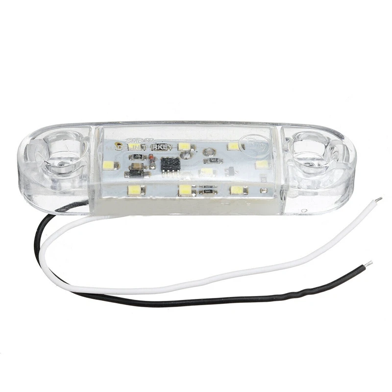 

NEW-2X White 9 LED 24V Side Marker Indicator Flashing Warning Strobe Light Truck
