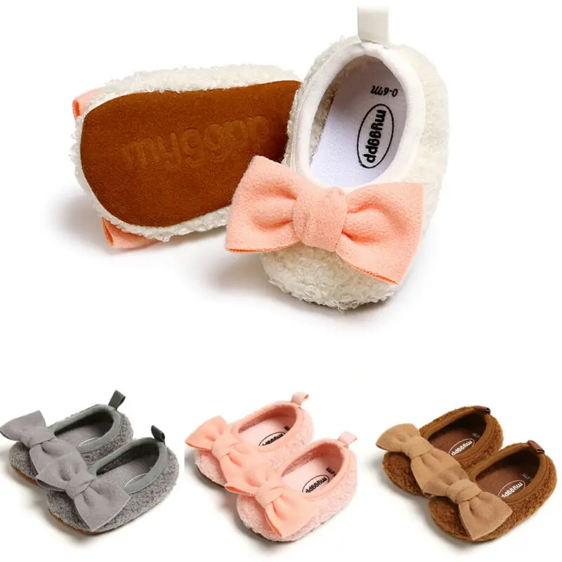 5 Colors Infant Baby Girls Boys Shoes Winter Warm Boots Newborn Toddler Soft fleece Sole 0-18M |