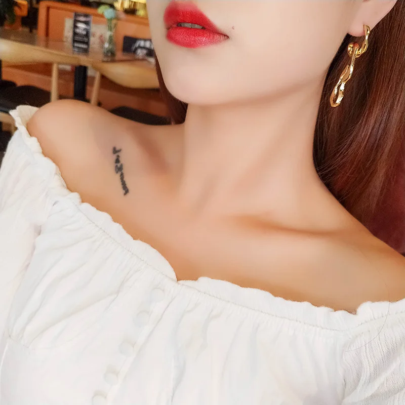 2019 корейские Металлические геометрические серьги с изогнутой линией для женщин