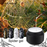 francheska 8ml wire drawing gel nails polish spider web varnish painting liner diy design black white lacquer silk uv glue