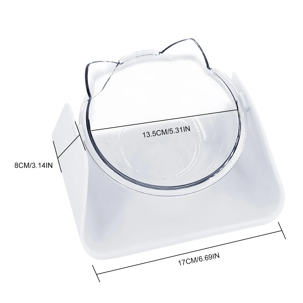 Миски для еды животных наклонная Прозрачная чаша угол регулируемый креативный