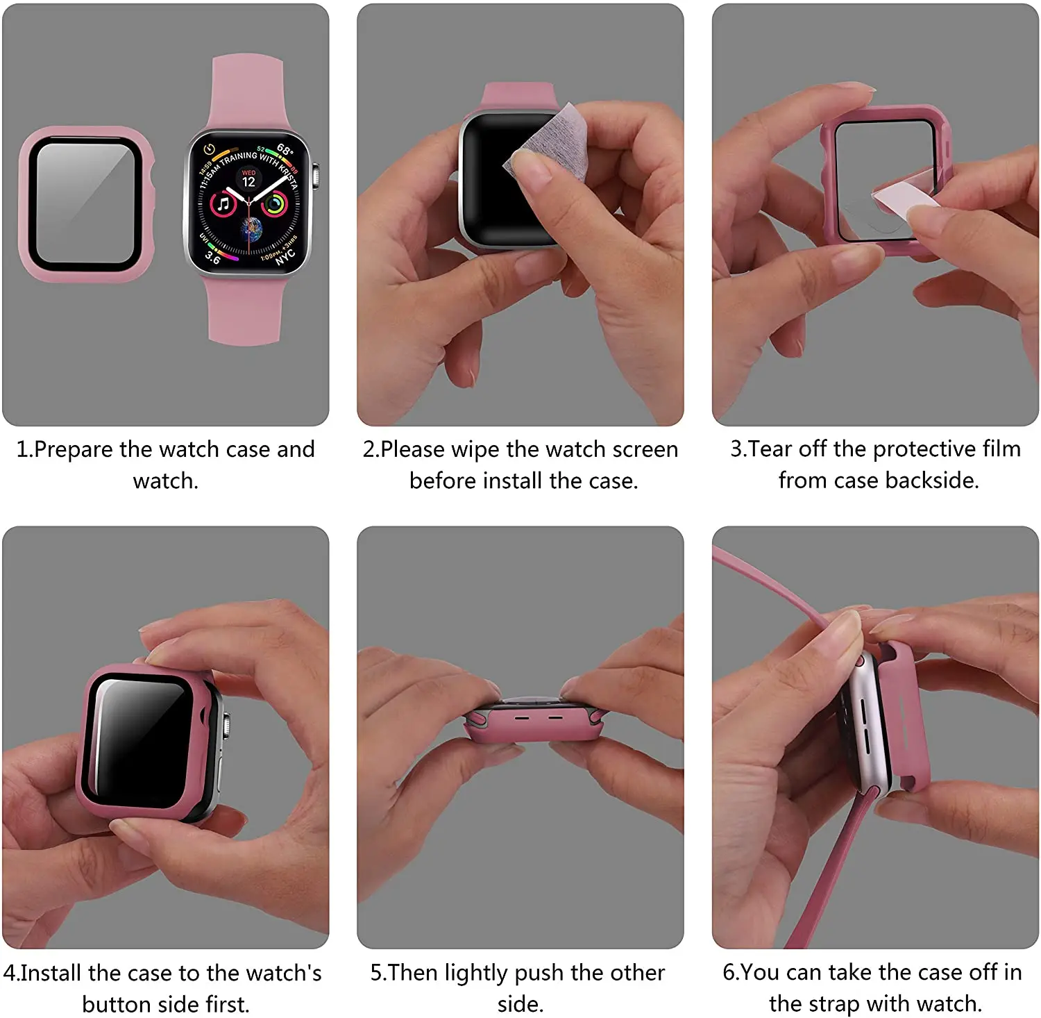 Waterproof Case For Apple Watch 7 Case 45mm 41mm Anti-drop Tempered Film Glass For iWatch 6 5 4 3 2 SE 44mm 42mm 40mm 38mm Case