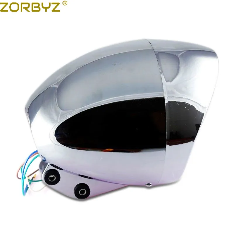 Мотоциклетная хромированная галогенная фара ZORBYZ 6 5 дюйма подходит для Harley Honda