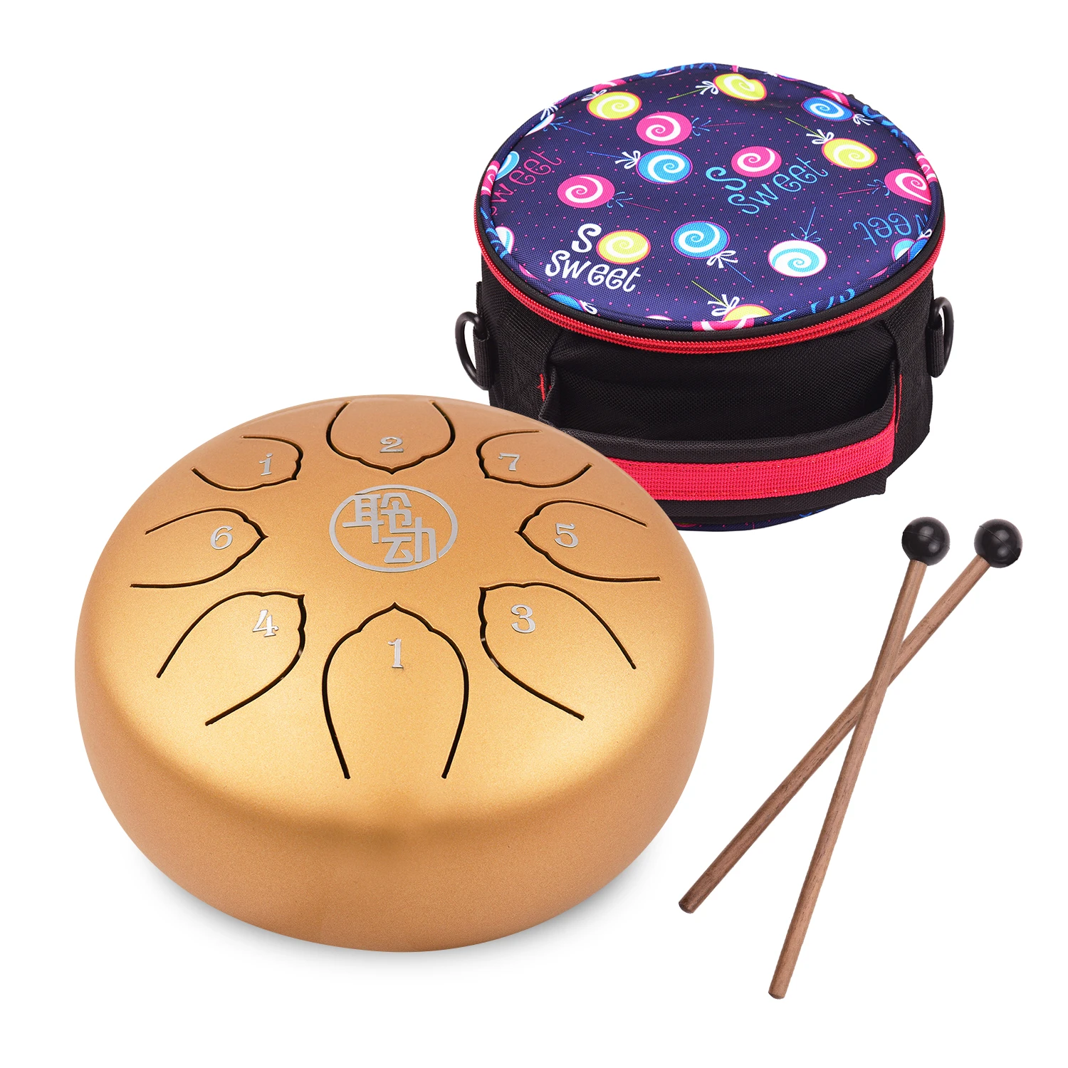 6 дюймов Сталь язык барабан Handpan барабана 8-заметки с ключом барабан комплект ударный инструмент набор с барабанные палочки барабан сумка нетканый рулон ткани