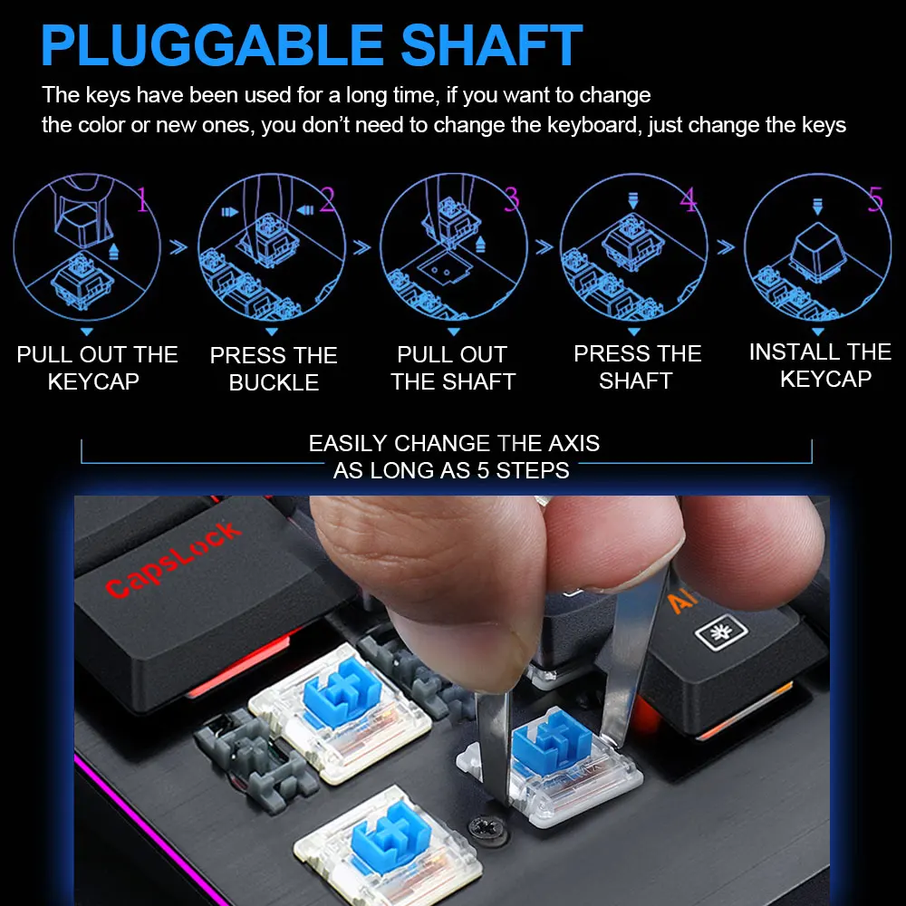 Супер тонкая Механическая игровая клавиатура Redragon Dragonworrior K603P поддержка Bluetooth