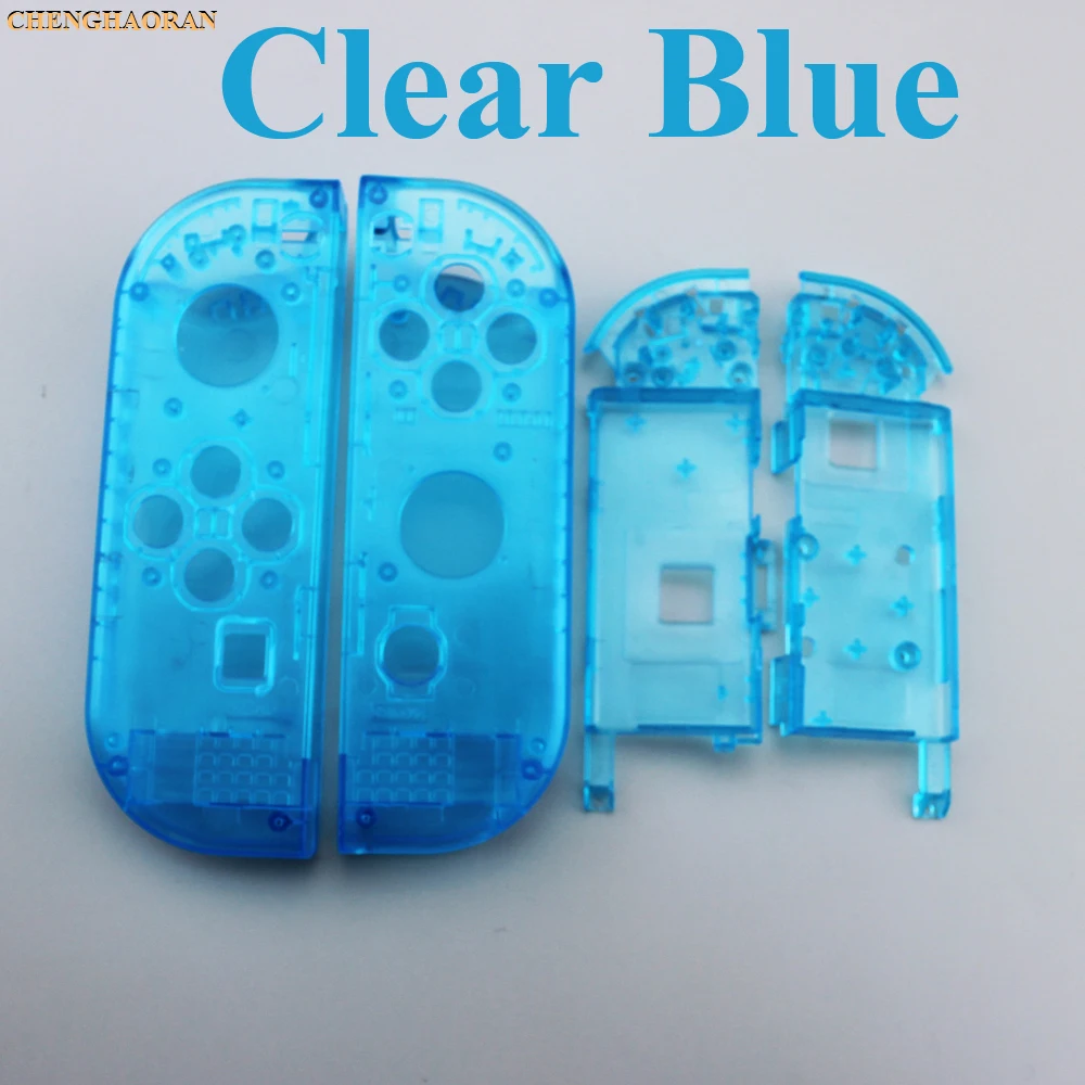 U Clear Blue 1 комплект, 23 Цвета, сменный корпус, жесткий чехол для nintendo Switch NS Joy-Con, контроллер, зеленая Лицевая панель, крышка для joycon - Цвет: U Clear Blue